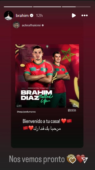 Lion de l’Atlas : Le message de bienvenue de Hakimi à Brahim Diaz