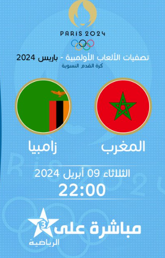 Foot féminin.JO.Paris 24 / Ultime barrage retour. Zone Afrique:  Maroc Zambie, horaire et chaîne de diffusion ?