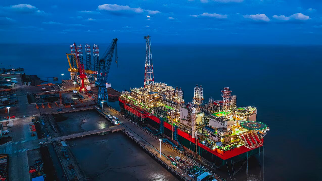 Le navire FPSO du projet Grand Tortue Ahmeyim.