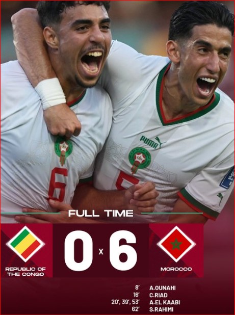 Qualifs. CDM 26. Afrique . J4:  Les Lions de l'Atlas largement vainqueurs !