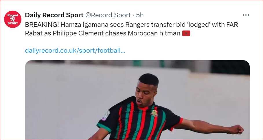 Transfert : Igamane en partance vers les Rangers de l’Ecosse ?