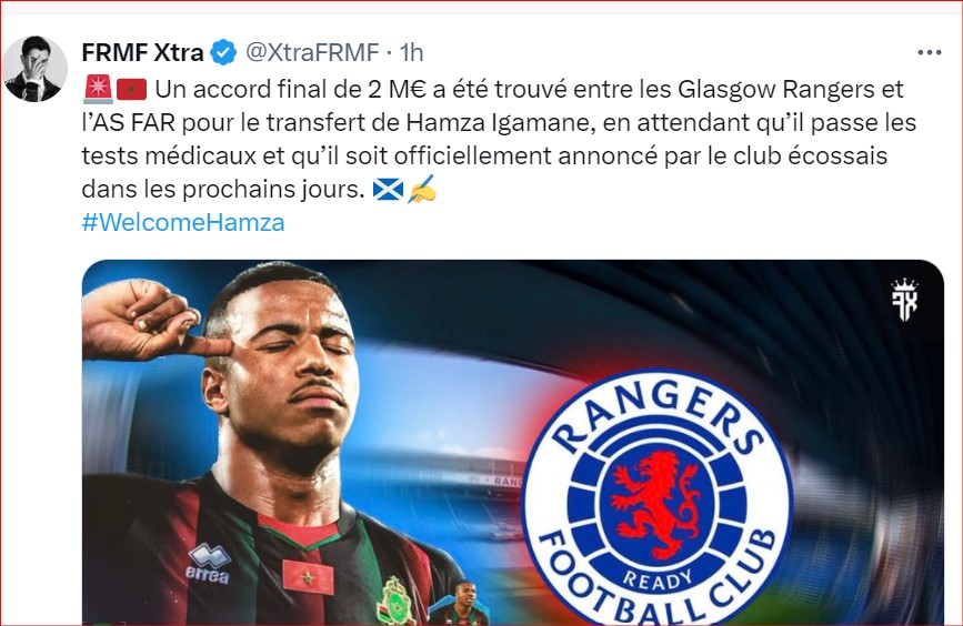 Transfert : Igamane en partance vers les Rangers de l’Ecosse ?