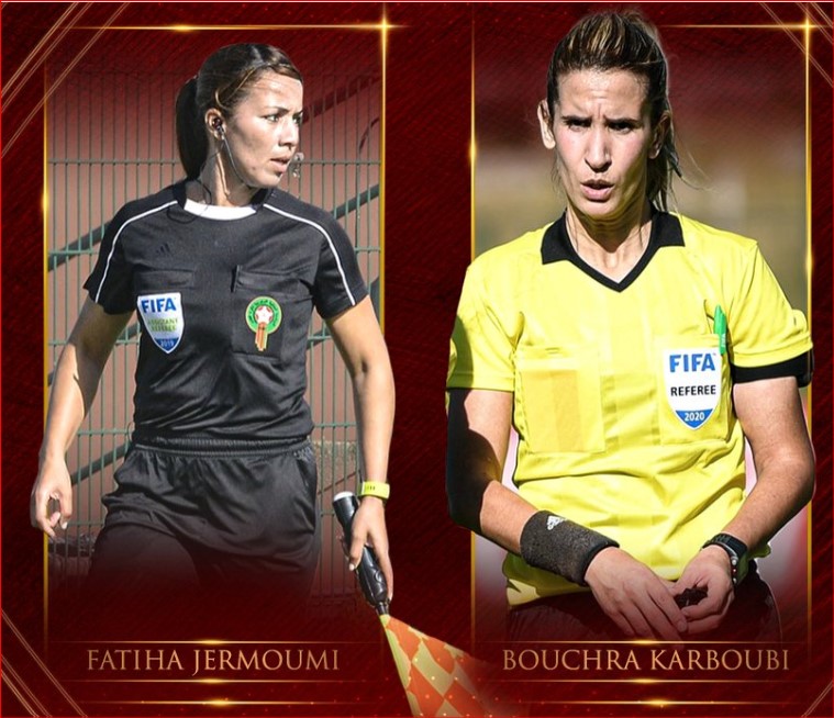 JO Paris 24. Foot féminin : Bouchra Karboubi et Fatiha Jermoumi arbitres du match Espagne - Japon