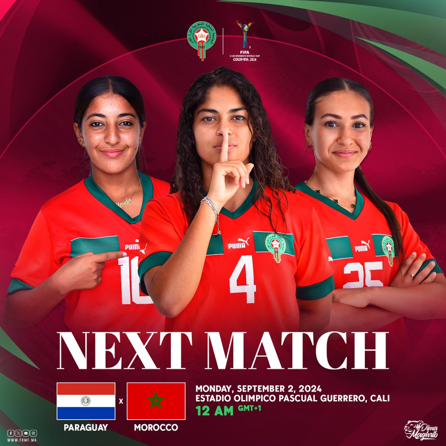  CDM Féminine U20 / Cette nuit, Paraguay - Maroc: Horaire? Chaîne?