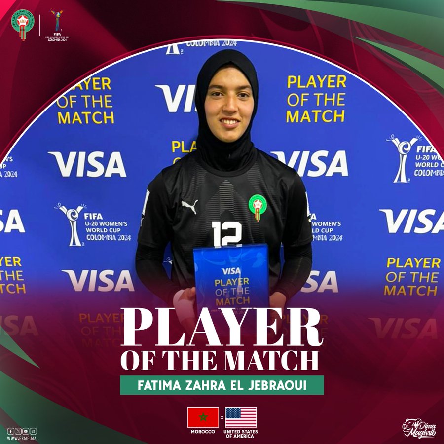 Contrairement au premier match, Fatima El Jebraoui a sorti une prestation XL. Elle était la meilleure marocaine sur le terrain !