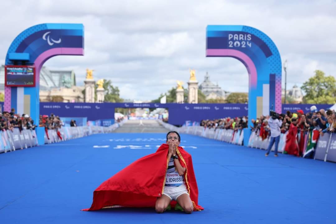 FZ El idriissi , médaillée d'Or et recordwoman mondiale du Marathon T12 féminin ! Photo Chidmi