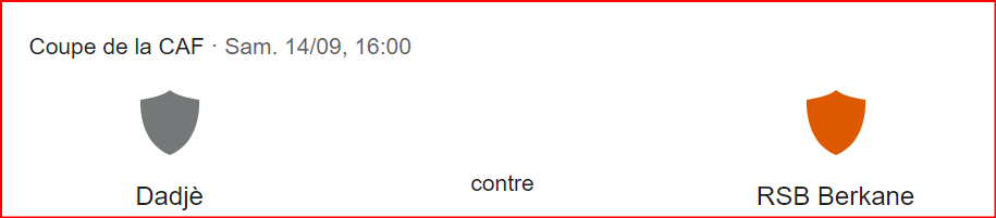 CCAF : Vol spécial de la RSB vers Cotonou