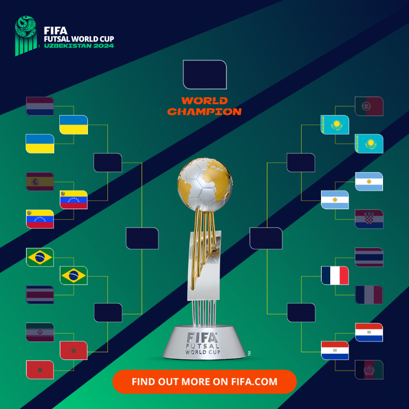 CDM Futsal 24: La France et l'Argentine qualifiées (Tableau des quarts)