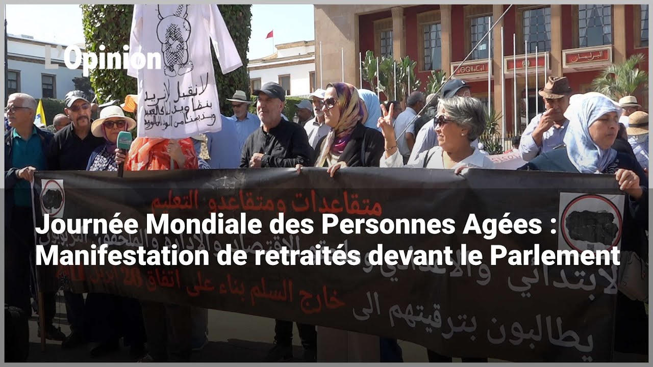 Journée Mondiale des Personnes Agées : Manifestation de retraités devant le Parlement