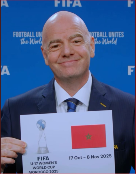 CDM Féminine U17 2025 : La FIFA officialise l’organisation de la compétition au Maroc (Vidéo de la déclaration de M.Infantino) )