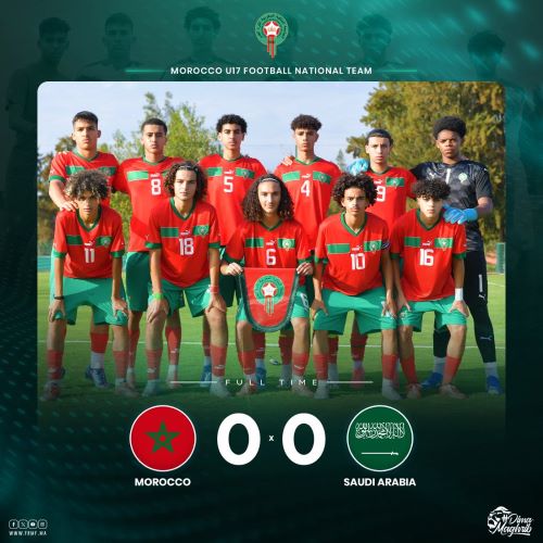 Foot amical U17: Le Maroc et l’Arabie Saoudite dos à dos !