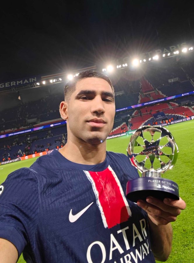 Hakimi meilleur joueur ( MVP) du match PSG-PSV !