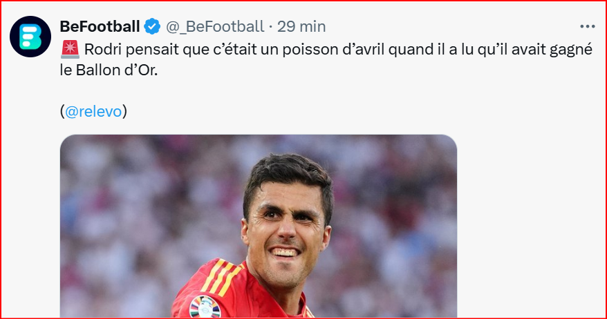 Ballon d’Or 2024 / Énorme surprise: Ce n’est pas Vinicius !