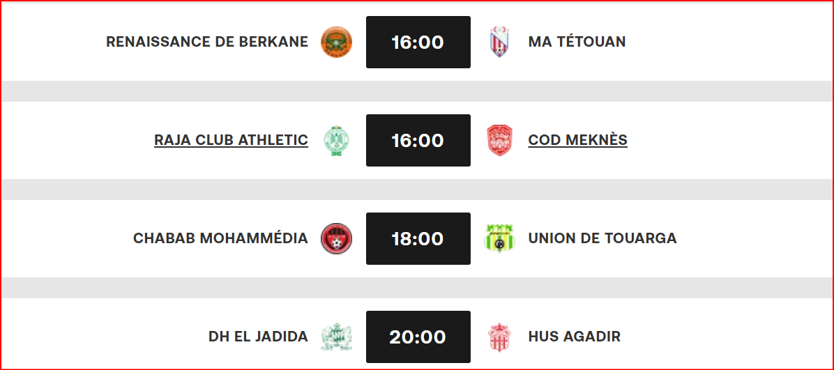 Botola D1. J9 : RSB, RCA, UTS, HUSA favoris …ce samedi !