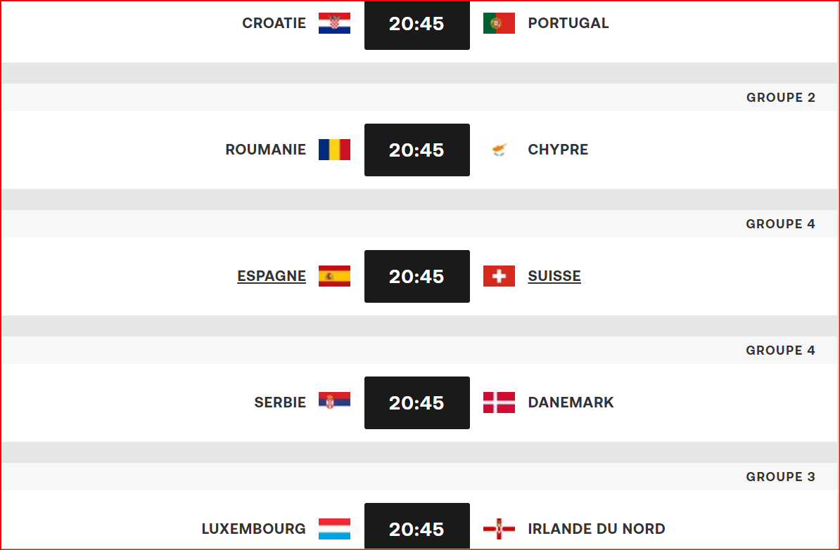 LDN. UEFA: Espagne-Suisse et Croatie-Portugal en affiche ce soir