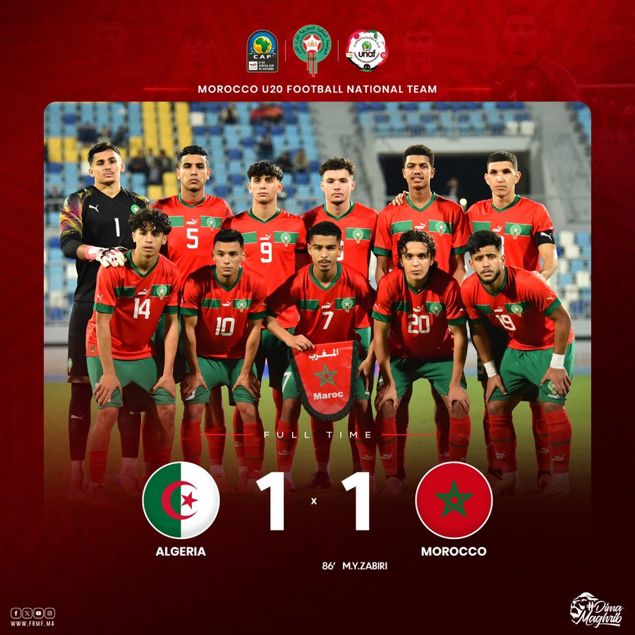 UNAF U20 : Maroc-Algérie : Les Lionceaux méritent mieux que le nul !