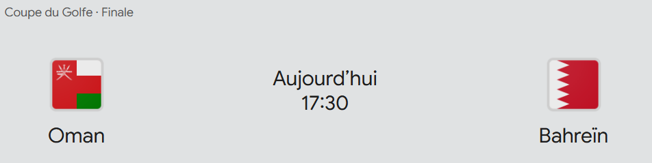 Finale Khaliji 26 / Oman-Bahreïn, ce samedi: Horaire? Chaînes?