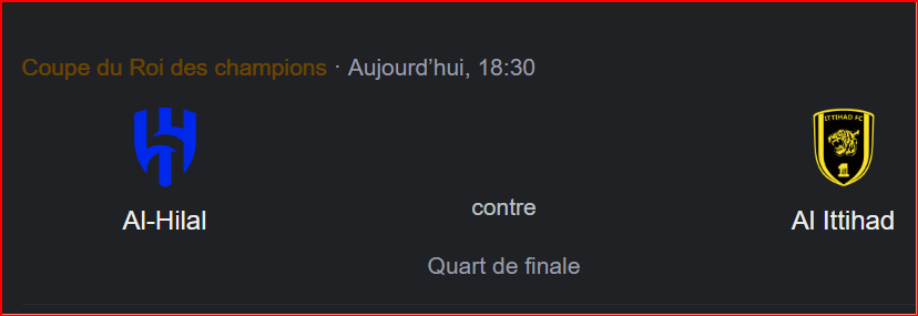 Arabie Saoudite. Quart de finale. Coupe du Roi / Bounou vs Benzema ce mardi : Horaire ? Diffusion ?