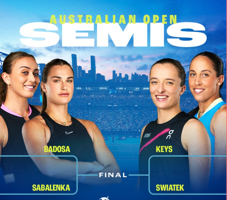 Tennis .Open d'Australie 2025 : les demi-finales féminines ce jeudi matin