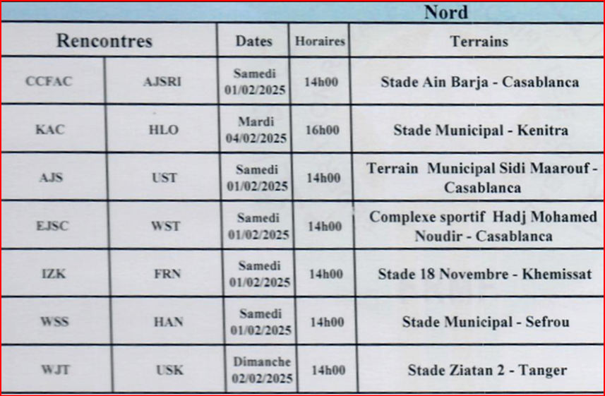 Coupe du Trône: Programme du 3e Tour éliminatoire