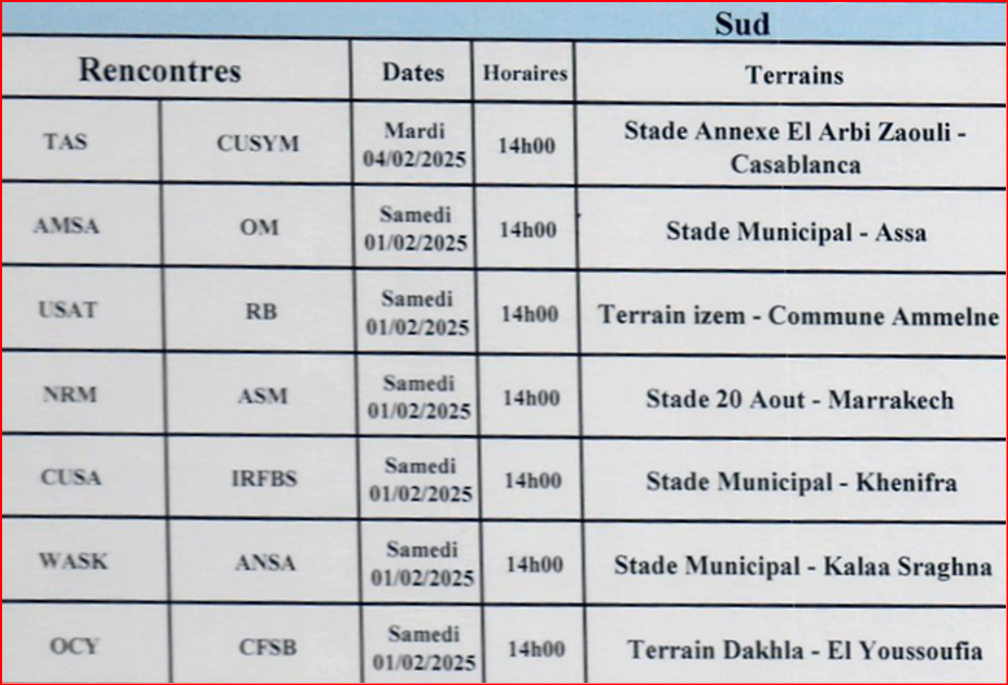 Coupe du Trône: Programme du 3e Tour éliminatoire