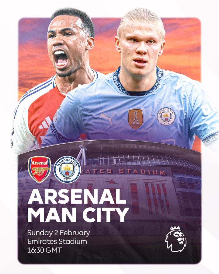 PL. J24/ Arsenal-City: Le Match de ce dimanche 2/2/2024 !