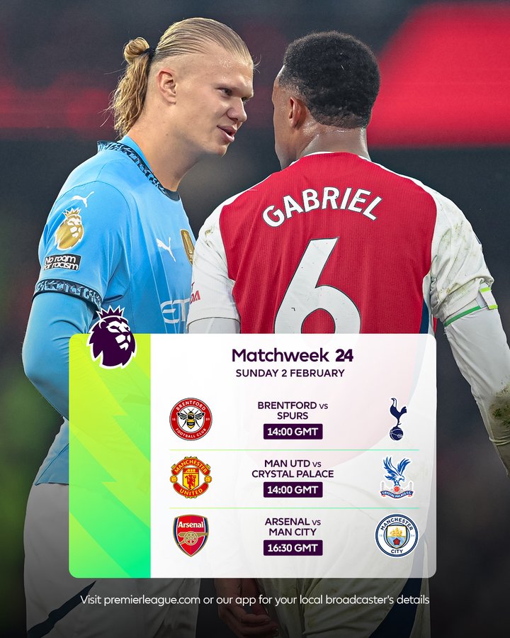 PL. J24/ Arsenal-City: Le Match de ce dimanche 2/2/2024 !