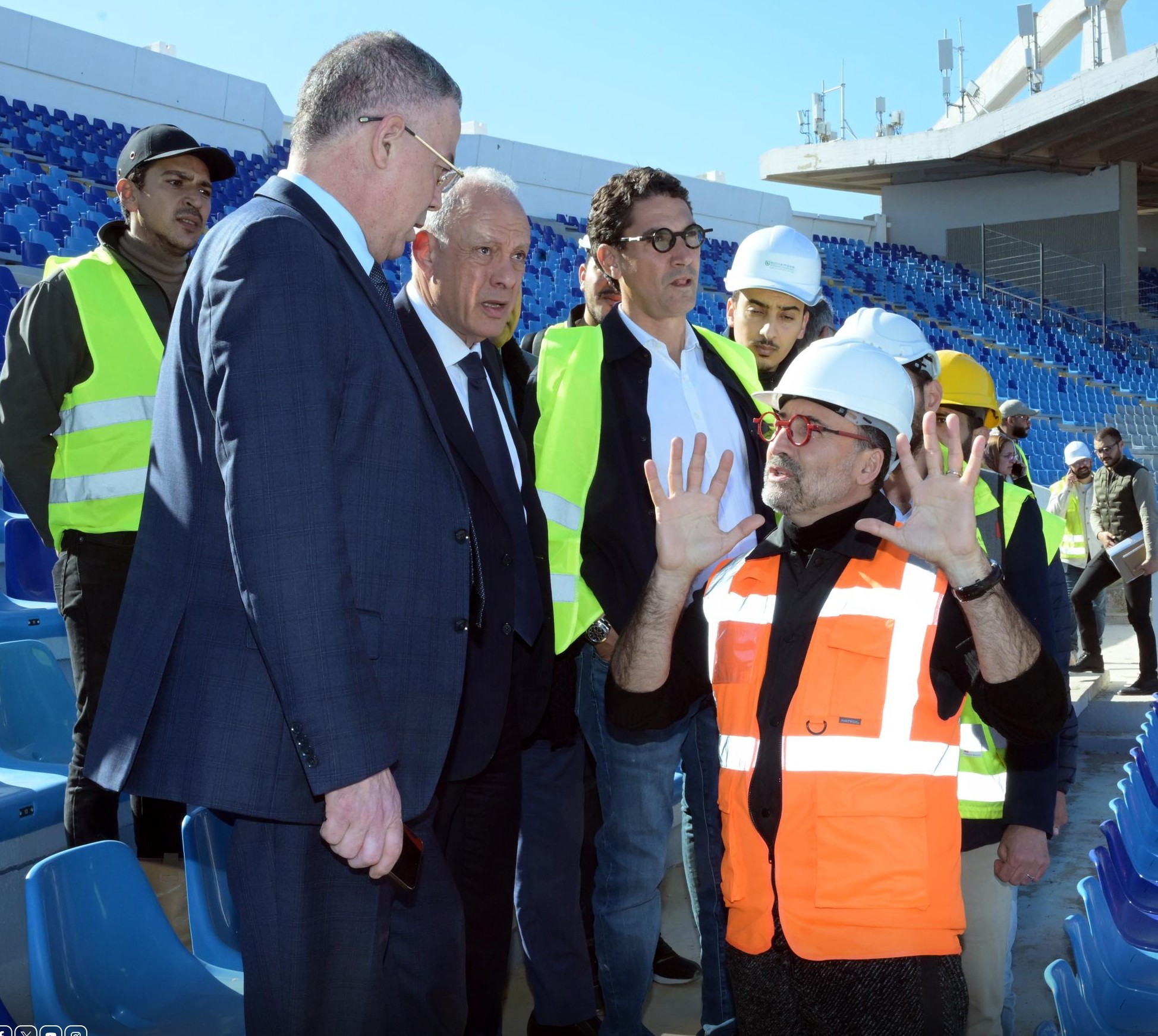  FRMF: M. Fouzi Lekjaâ en visite technique au Complexe sportif Mohammed V