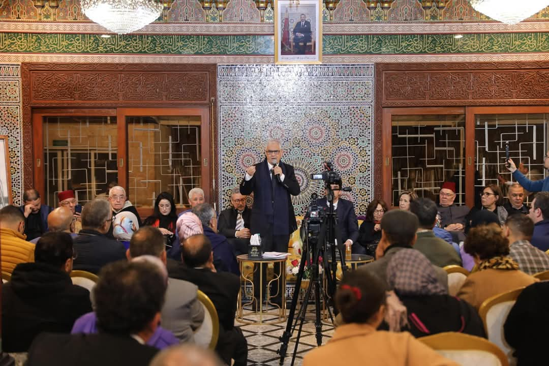 Le Secrétaire général du Parti de l'Istiqlal, Nizar Baraka, lors d'une rencontre avec les élus de la ville de Fès. (Droits réservés).