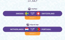 Euro féminin 2022 : Ce mercredi, Suède/Suisse (17h00) et Pays-Bas/Portugal (20h00)