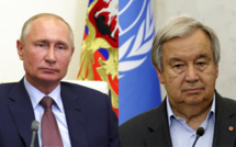 Russie-ONU : Entretien Poutine-Guterres sur l'exportation des céréales et la centrale de Zaporojié