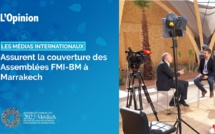 Des médias des quatre coins du monde couvrent les Assemblées FMI-BM à Marrakech