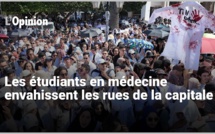 Les étudiants en médecine envahissent les rues de la capitale